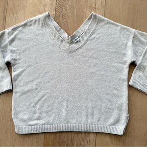 Madewell Cream Knit Sweater 3/4 sleeve